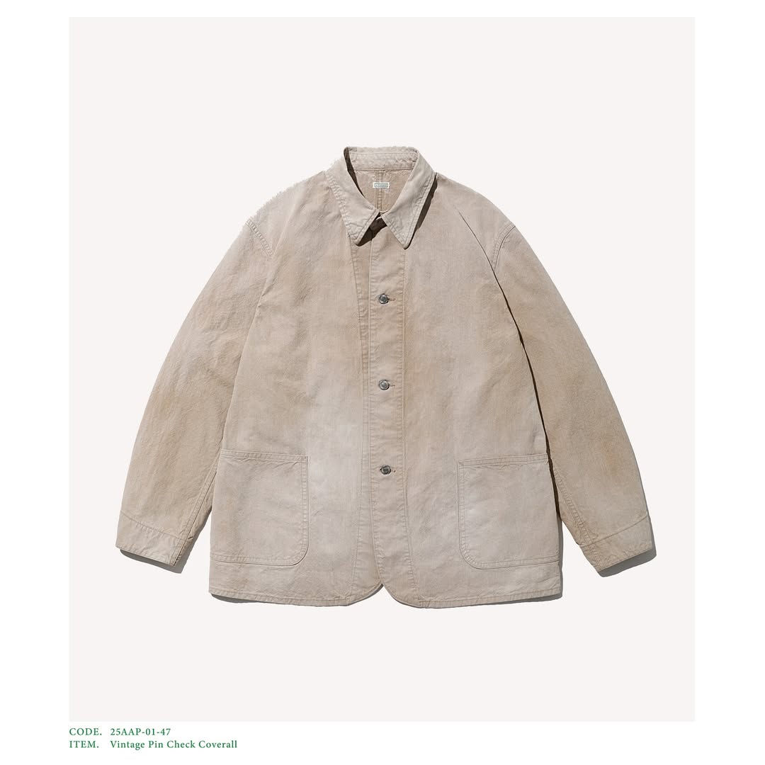 A.PRESSE 25AW Vintage Pin Check Coverall